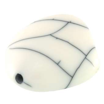 Marmoroptik, 30X25mm, asymmetrisch, eierschalen weiß 30 mm asymmetrisch