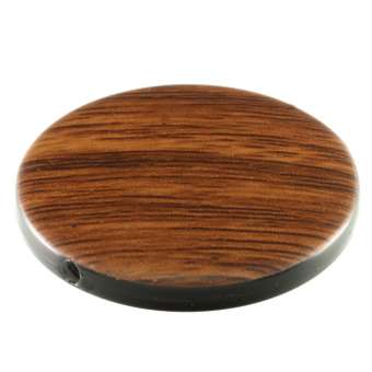 Perle in Holzoptik, 25mm, rund, braun-beige braun-beige