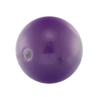Kunststoffperle, 12mm, rund, dunkelviolett dunkelviolett