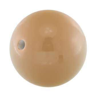 Kunststoffperle, 15mm, rund, braun-beige braun-beige