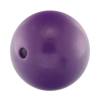 Kunststoffperle, 15mm, rund, dunkelviolett dunkelviolett