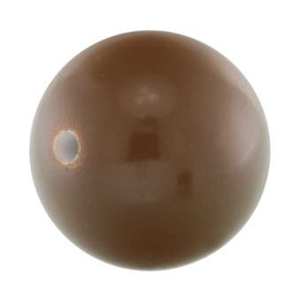 Kunststoffperle, 15mm, rund, walnussbraun braun-beige