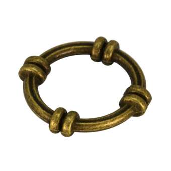 Zierring, Metall, 21mm, bronzefarben bronzefarben