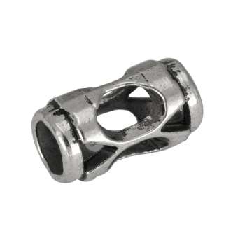Großlochperle, Metall, 13mm, silberfarben 