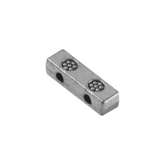 Metall-Perle, 10X3 mm, silberfarben 