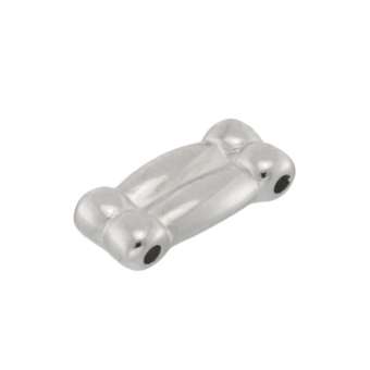 Spacer (10 Stück), 10X5mm, rund, silberfarben 