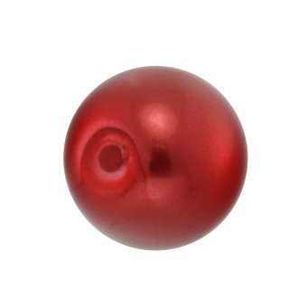 Wachsperle, 8mm, rund, dunkelrot dunkelrot