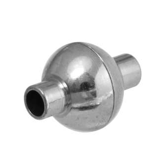 Magnetverschluss, 14X10mm, Loch-Ø 3mm, Metall, silberfarben silberfarben