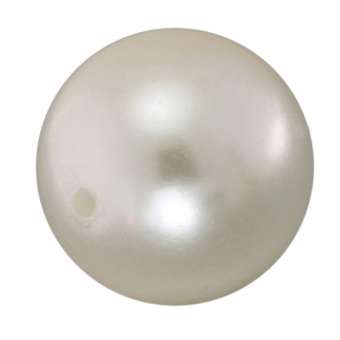 Wachsperle, 14mm, rund, natur weiß 