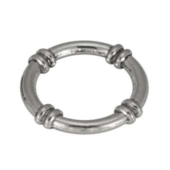 Zierring, Metall, 21mm, silberfarben silberfarben
