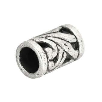 Großlochperle, Metall, 12mm, silberfarben 