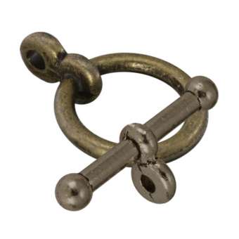 Knebelverschluss, Metall, 12mm, bronzefarben bronzefarben