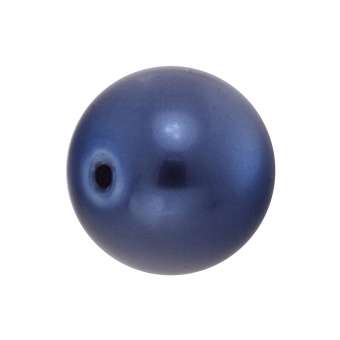 Wachsperle, 8mm, rund, blau blau