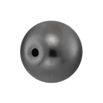 Wachsperle, 8mm, rund, dunkelgrau dunkelgrau