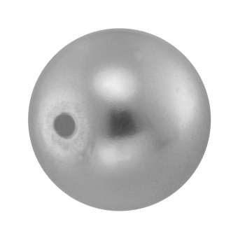 Wachsperle, 12mm, rund, silbergrau 