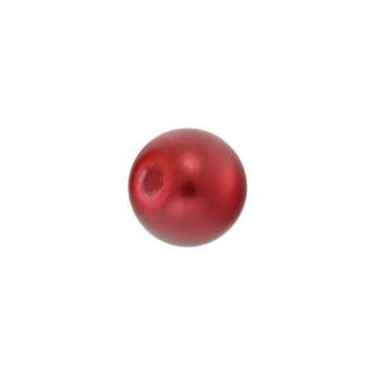 Wachsperle (5 Stück), 4mm, rund, dunkelrot dunkelrot