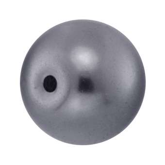 Wachsperle, 12mm, rund, grau 