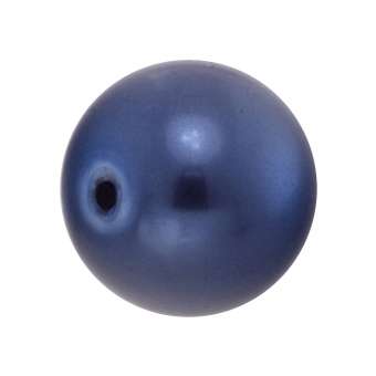 Wachsperle, 10mm, rund, blau blau