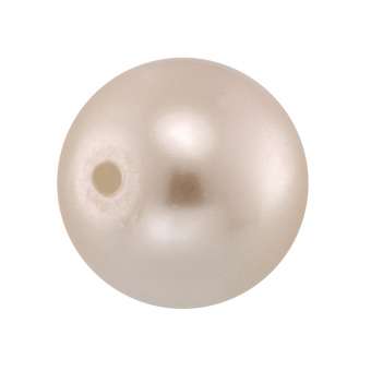 Wachsperle, 10mm, rund, rosa-beige rosa-beige