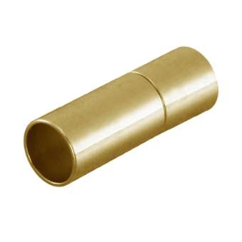 Steckverschluss, 17X5mm, Loch-Ø 4mm, Metall, goldfarben goldfarben, Loch-Ø 5mm