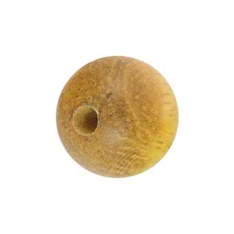 Holzperle (Nangka Wood), 6mm, rund, safrangelb Nangka Wood, safrangelb