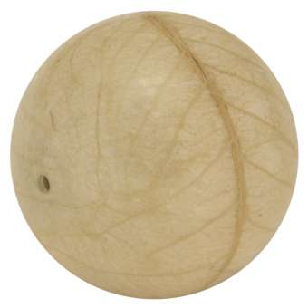 Designerperle mit Blättern, 30mm, eierschalen weiß dunkeltürkis
