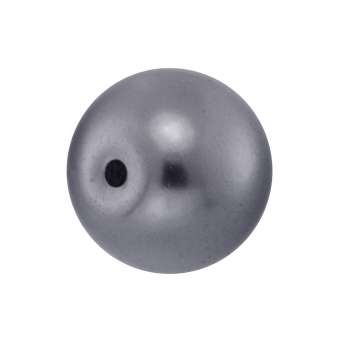 Wachsperle, 8mm, rund, grau grau