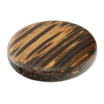 Palmwood, 20X6mm, rund, mittelbraun 