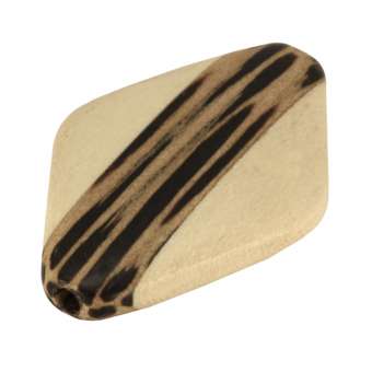 Palmwood / Palmenholz & Whitewood, 30X6mm, Raute, versch. Brauntöne 30X6mm Palm- / White Wood