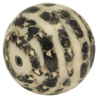 Designerperle mit Napiergras, 30mm, weiß lila farben