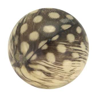 Designerperle mit Federn, 25mm, eierschalen weiß hellgrün