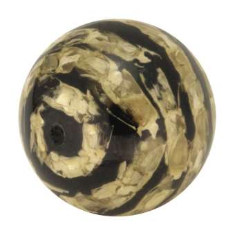 Designerperle mit Napiergras, 25mm, schwarz schwarz