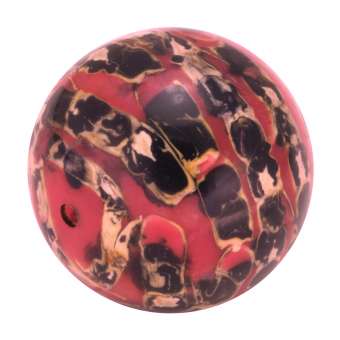 Designerperle mit Napiergras, 25mm, pink dunkelpink