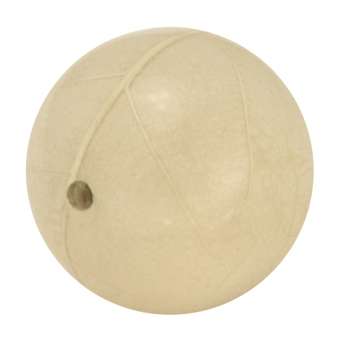 Designerperle mit Blättern, 25mm, eierschalen weiß walnussbraun