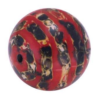 Designerperle mit Napiergras, 25mm, rot rot