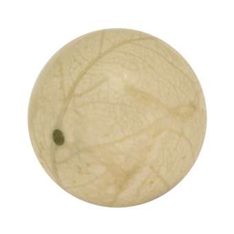 Designerperle mit Blättern, 20mm, eierschalen weiß 