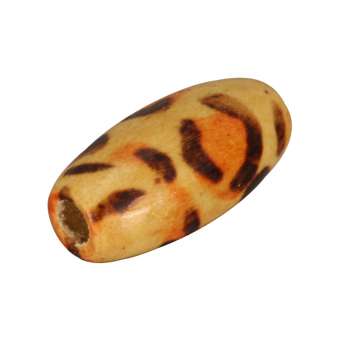Holzperle (10 Stück), 14X6mm, hellbraun 