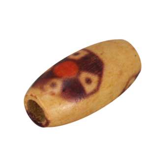 Holzperle (10 Stück), 14X6mm, hellbraun 