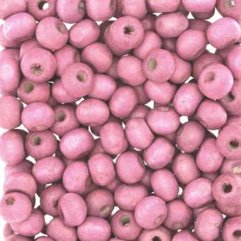 Holzperle (5 Gramm / ca. 160 Stück), 5,5mm, rosa rosa