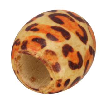 Holzperle, 16X15mm, hellbraun 