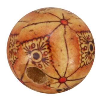 Holzperle, 19mm, hellbraun 