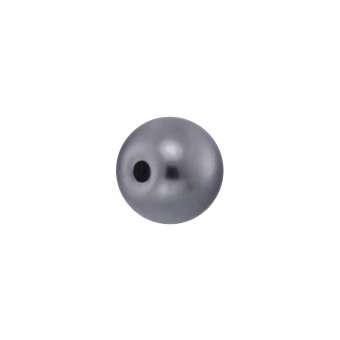 Wachsperle (5 Stück), 4mm, rund, grau grau