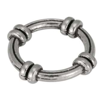 Großer Zierring, Metall, 24mm, silberfarben silberfarben