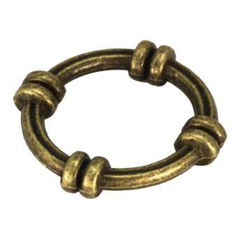 Großer Zierring, Metall, 24mm, bronzefarben bronzefarben