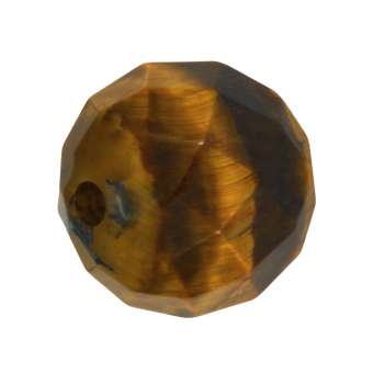 Tigerauge (facettiert), 12mm, dunkelbraun 