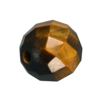 Tigerauge (facettiert), 10mm, dunkelbraun 