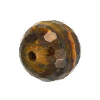 Tigerauge (facettiert), 10mm, dunkelbraun 