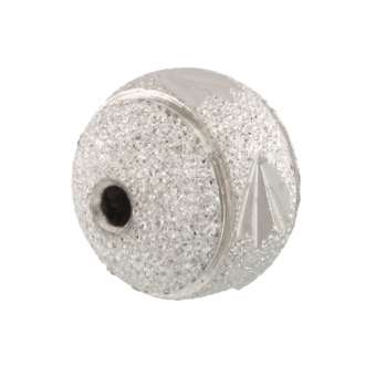 Metallperle, 10mm, rund, silberfarben silberfarben