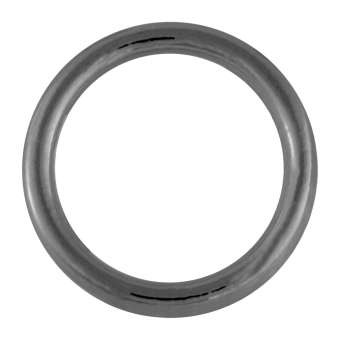 Edelstahl-Ring, 25 mm, schwarz-silberfarben schwarz-silberfarben