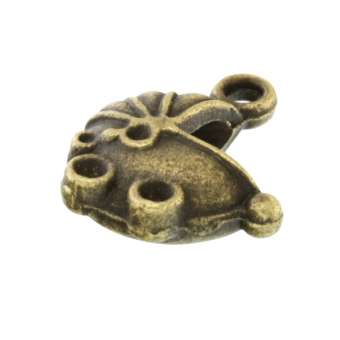 Anhänger, 16X14mm, Kinderwagen, bronzefarben bronzefarben